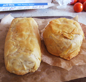 Filo covered Pies